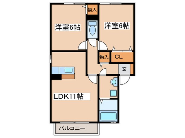 アタラクシアＤの物件間取画像